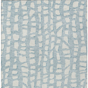 Homeroots 3' Artichoke Green And Ivory Abstract Washable Indoor Outdoor Area Rug For Stylish Spaces 10' X 14' Polyester 585093