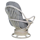 OSP Home Furnishings Lanai Rattan Swivel Rocker Grey