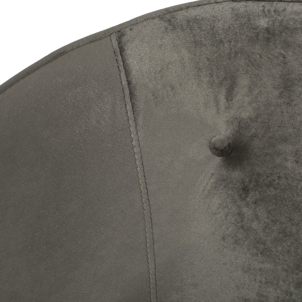 English Elm Christopher Knight Home® - DINING Arm Chair with Velvet Button Tufting, Modern Glam Tub Seat and Gold-Accent Iron Legs Grey 70727.00GRY