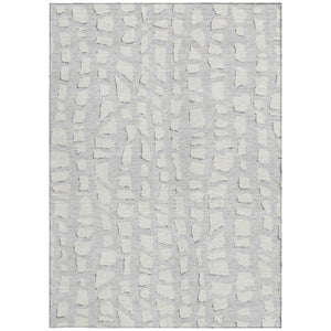 Homeroots 3' Artichoke Green And Ivory Abstract Washable Indoor Outdoor Area Rug For Stylish Spaces 10' X 14' Polyester 585105