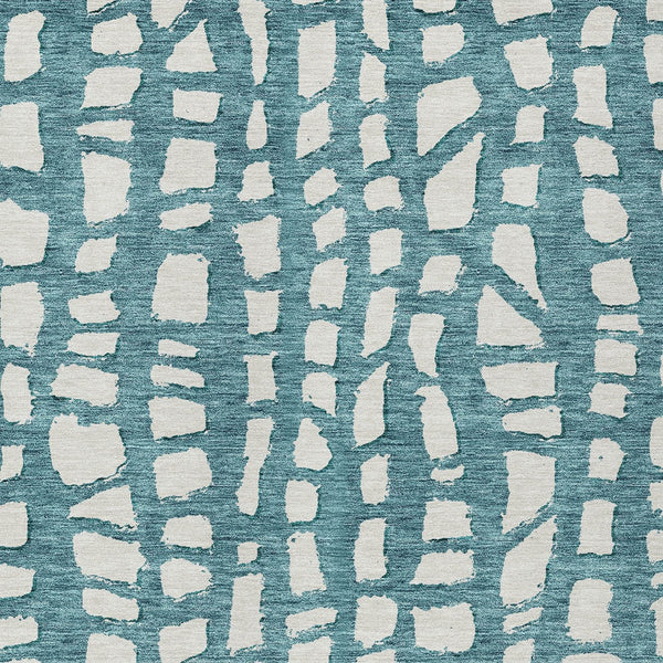 Homeroots 3' Artichoke Green And Ivory Abstract Washable Indoor Outdoor Area Rug For Stylish Spaces 9' X 12' Polyester 585110