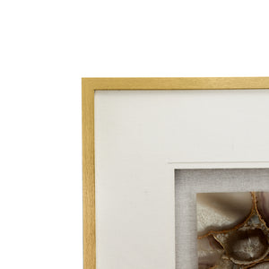 English Elm 23.6X23.6" Stunning Agate Shadow Box Wall Art - Elegant Metallic Frame & Unique Natural Texture W2078P318302