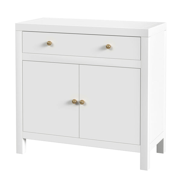 Butler Specialty Butler Nora Elegant Wood Accent Storage Cabinet With 1 Drawer And 2 Doors For Stylish Organization Smooth White Acacia Wood,Acacia Veneer,Mdf,Pine Wood,Metal 5851304-butler