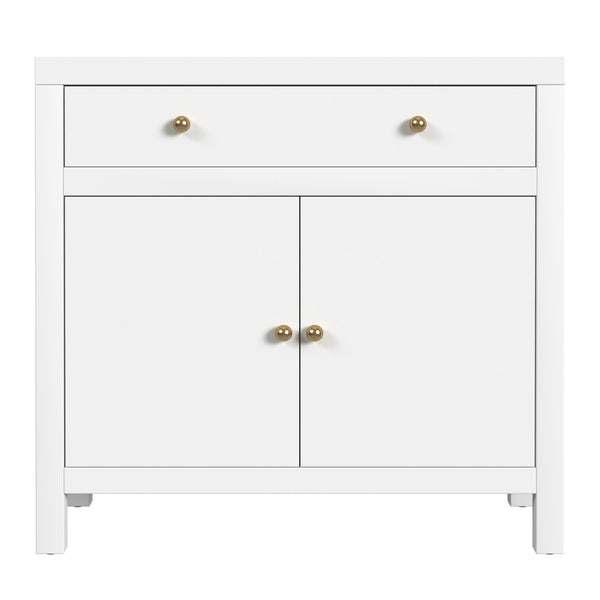Butler Specialty Butler Nora Elegant Wood Accent Storage Cabinet With 1 Drawer And 2 Doors For Stylish Organization Smooth White Acacia Wood,Acacia Veneer,Mdf,Pine Wood,Metal 5851304-butler