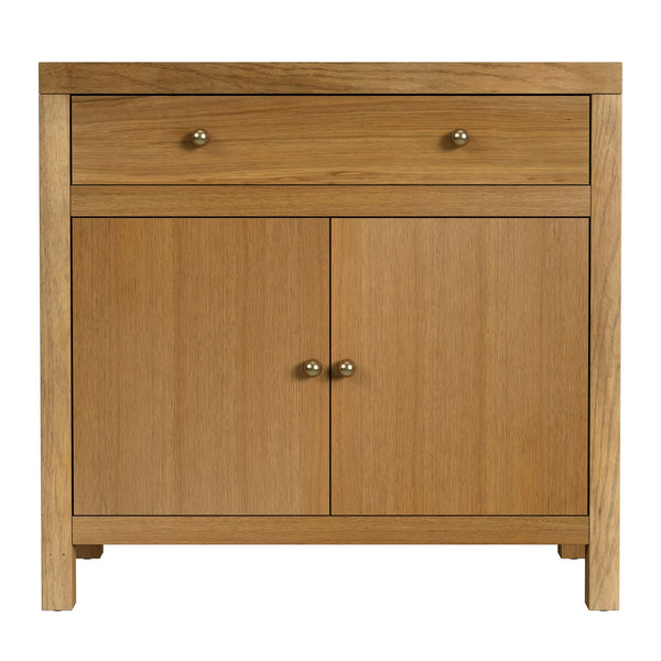 Butler Specialty Company Nora Elegant 31" Accent Storage Cabinet With 1 Drawer & 2 Doors For Style Natural Rubberwood,Oak Wood,Oak Veneer,Mdf,Pine Wood,Metal 5851452-butler