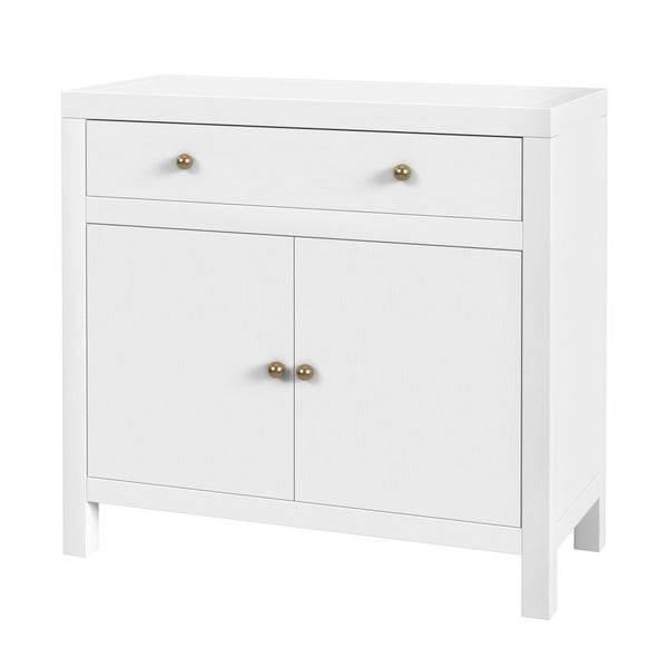 Butler Specialty Company Nora Elegant 31" Accent Storage Cabinet With 1 Drawer & 2 Doors For Style White Acacia Wood,Acacia Veneer,Mdf,Pine Wood,Metal 5851477-butler