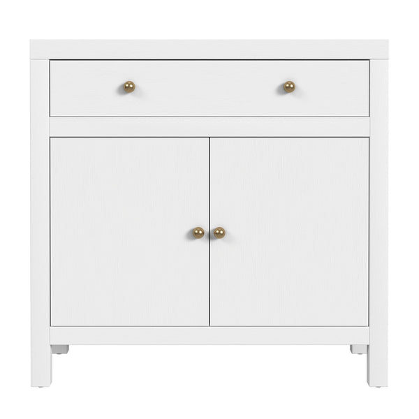 Butler Specialty Company Nora Elegant 31" Accent Storage Cabinet With 1 Drawer & 2 Doors For Style White Acacia Wood,Acacia Veneer,Mdf,Pine Wood,Metal 5851477-butler