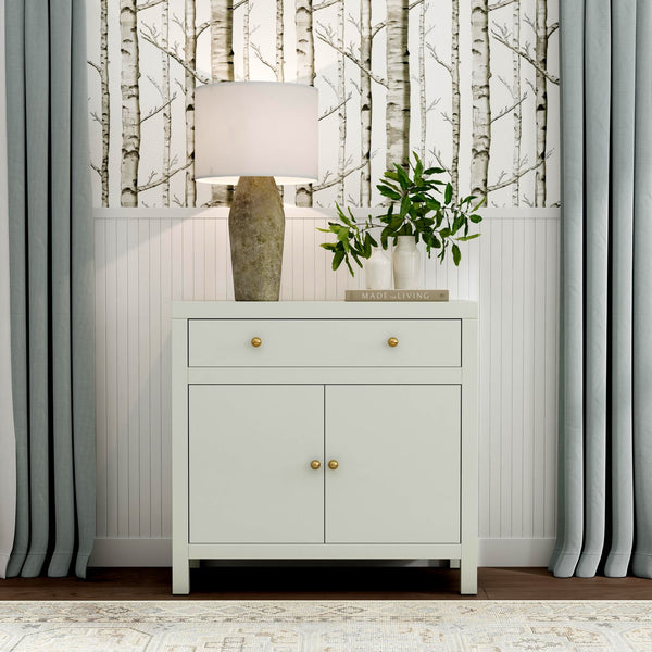 Butler Specialty Butler Nora Elegant Wood Accent Storage Cabinet With 1 Drawer And 2 Doors For Stylish Organization Sage Green Acacia Wood,Acacia Veneer,Mdf,Pine Wood,Metal 5851480-butler