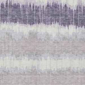 Homeroots 3' Artichoke Green And Ivory Striped Washable Area Rug - Perfect For Indoor And Outdoor Spaces! 3' X 5' Polyester 585148