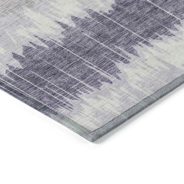 Homeroots 3' Artichoke Green And Ivory Striped Washable Area Rug - Perfect For Indoor And Outdoor Spaces! 9' X 12' Polyester 585152