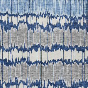 Homeroots 3' Artichoke Green And Ivory Striped Washable Area Rug - Perfect For Indoor And Outdoor Spaces! 3' X 5' Polyester 585154