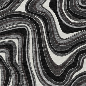 Homeroots 3' Artichoke Green And Ivory Abstract Washable Area Rug For Indoor And Outdoor Spaces, Durable Design 8' X 10' Polyester 585193