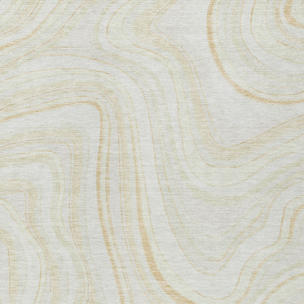 Homeroots 3' Artichoke Green And Ivory Abstract Washable Area Rug For Indoor And Outdoor Spaces, Durable Design 3' X 5' Polyester 585220