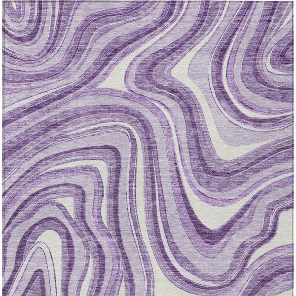 Homeroots 3' Artichoke Green And Ivory Abstract Washable Area Rug For Indoor And Outdoor Spaces, Durable Design 3' X 5' Polyester 585232