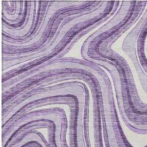 Homeroots 3' Artichoke Green And Ivory Abstract Washable Area Rug For Indoor And Outdoor Spaces, Durable Design 3' X 5' Polyester 585232