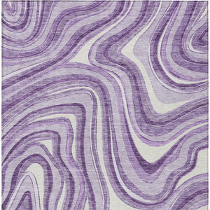 Homeroots 3' Artichoke Green And Ivory Abstract Washable Area Rug For Indoor And Outdoor Spaces, Durable Design 5' X 8' Polyester 585233