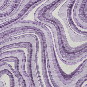 Homeroots 3' Artichoke Green And Ivory Abstract Washable Area Rug For Indoor And Outdoor Spaces, Durable Design 5' X 8' Polyester 585233