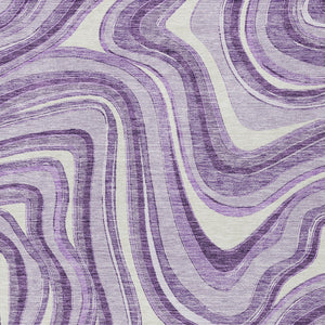 Homeroots 3' Artichoke Green And Ivory Abstract Washable Area Rug For Indoor And Outdoor Spaces, Durable Design 8' X 10' Polyester 585235