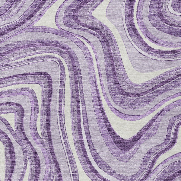 Homeroots 3' Artichoke Green And Ivory Abstract Washable Area Rug For Indoor And Outdoor Spaces, Durable Design 8' X 10' Polyester 585235