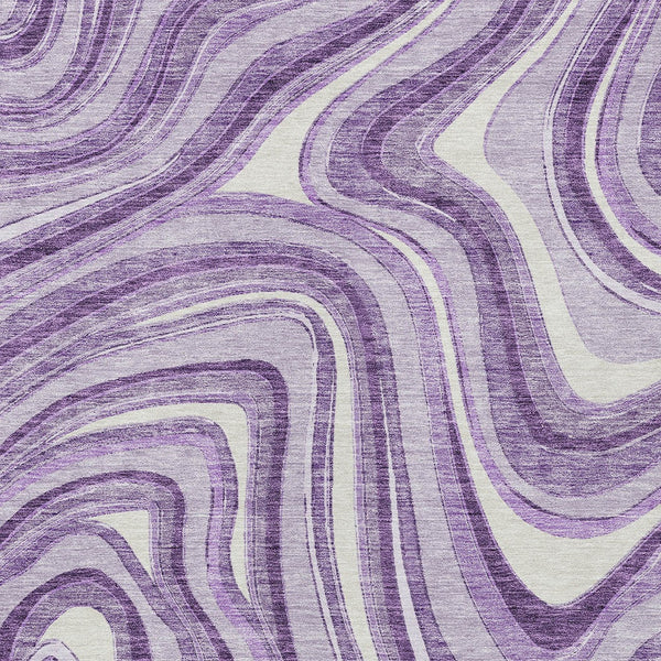 Homeroots 3' Artichoke Green And Ivory Abstract Washable Area Rug For Indoor And Outdoor Spaces, Durable Design 9' X 12' Polyester 585236