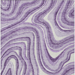 Homeroots 3' Artichoke Green And Ivory Abstract Washable Area Rug For Indoor And Outdoor Spaces, Durable Design 10' X 14' Polyester 585237