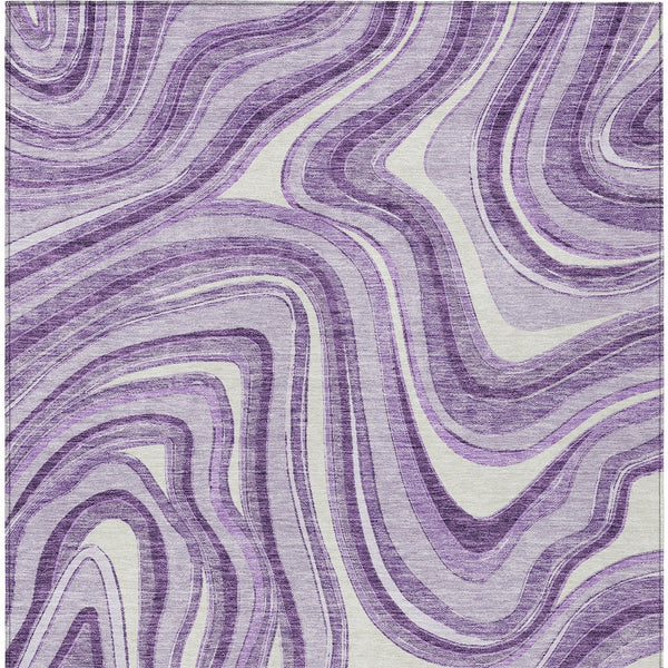 Homeroots 3' Artichoke Green And Ivory Abstract Washable Area Rug For Indoor And Outdoor Spaces, Durable Design 10' X 14' Polyester 585237