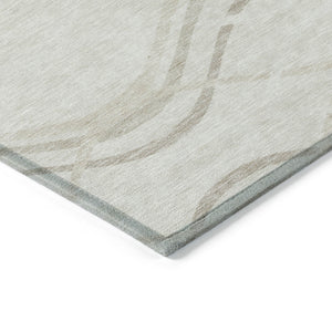 Homeroots 3' Black Gray Ivory Abstract Indoor Outdoor Area Rug - Stylish, Washable, And Durable For Any Space 8' Round Polyester 585264