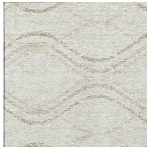 Homeroots 3' Black Gray Ivory Abstract Indoor Outdoor Area Rug - Stylish, Washable, And Durable For Any Space 9' X 12' Polyester 585266
