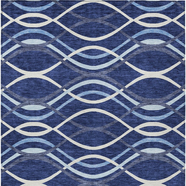 Homeroots 3' Black Gray Ivory Abstract Indoor Outdoor Area Rug - Stylish, Washable, And Durable For Any Space 8' X 10' Polyester 585271