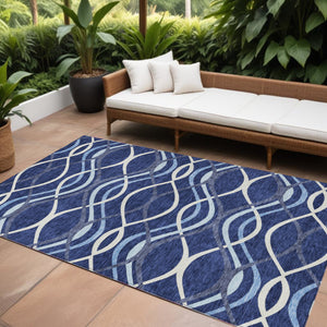 Homeroots 3' Black Gray Ivory Abstract Indoor Outdoor Area Rug - Stylish, Washable, And Durable For Any Space 8' X 10' Polyester 585271