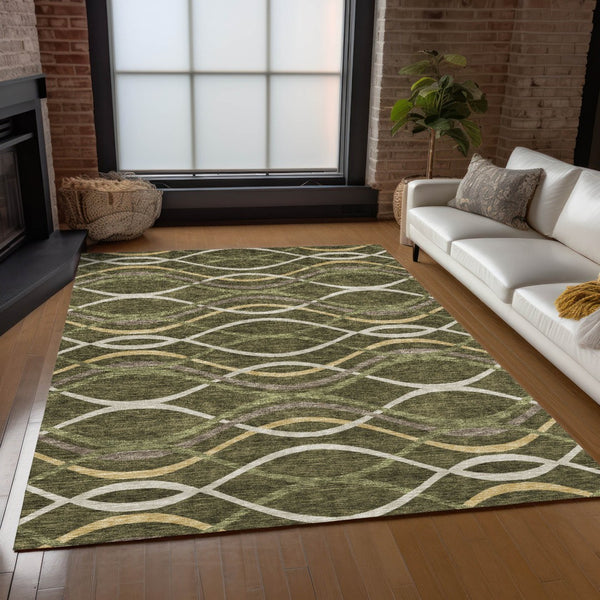 Homeroots 3' Black Gray Ivory Abstract Indoor Outdoor Area Rug - Stylish, Washable, And Durable For Any Space 5' X 8' Polyester 585275