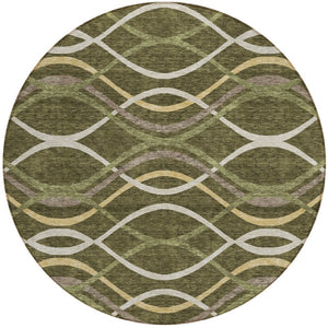 Homeroots 3' Black Gray Ivory Abstract Indoor Outdoor Area Rug - Stylish, Washable, And Durable For Any Space 8' Round Polyester 585276