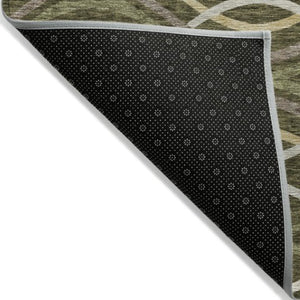 Homeroots 3' Black Gray Ivory Abstract Indoor Outdoor Area Rug - Stylish, Washable, And Durable For Any Space 10' X 14' Polyester 585279