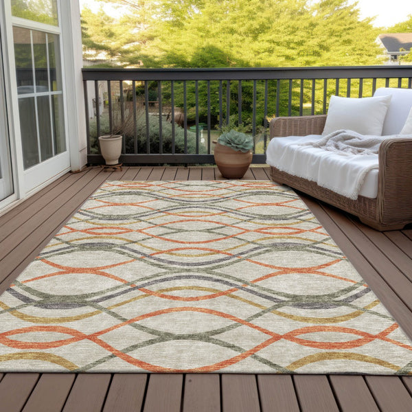 Homeroots 3' Black Gray Ivory Abstract Indoor Outdoor Area Rug - Stylish, Washable, And Durable For Any Space 3' X 5' Polyester 585280