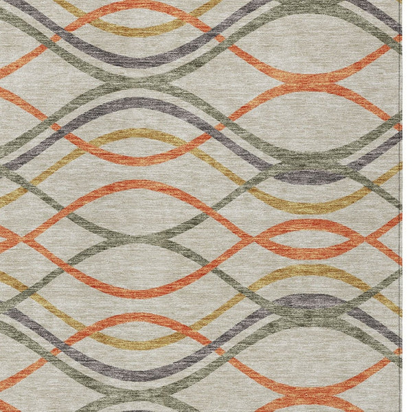 Homeroots 3' Black Gray Ivory Abstract Indoor Outdoor Area Rug - Stylish, Washable, And Durable For Any Space 9' X 12' Polyester 585284