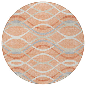 Homeroots 3' Black Gray Ivory Abstract Indoor Outdoor Area Rug - Stylish, Washable, And Durable For Any Space 8' Round Polyester 585288