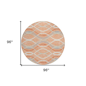 Homeroots 3' Black Gray Ivory Abstract Indoor Outdoor Area Rug - Stylish, Washable, And Durable For Any Space 8' Round Polyester 585288