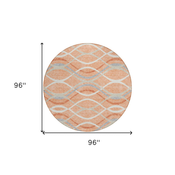 Homeroots 3' Black Gray Ivory Abstract Indoor Outdoor Area Rug - Stylish, Washable, And Durable For Any Space 8' Round Polyester 585288