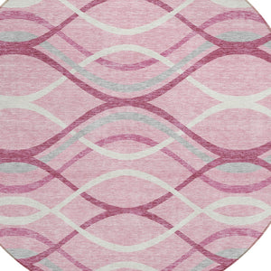 Homeroots 3' Black Gray Ivory Abstract Indoor Outdoor Area Rug - Stylish, Washable, And Durable For Any Space 8' Round Polyester 585294