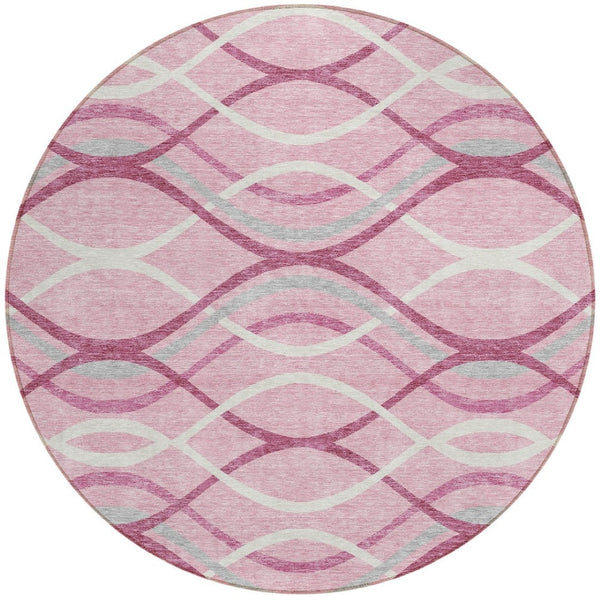 Homeroots 3' Black Gray Ivory Abstract Indoor Outdoor Area Rug - Stylish, Washable, And Durable For Any Space 8' Round Polyester 585294