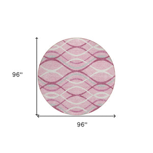 Homeroots 3' Black Gray Ivory Abstract Indoor Outdoor Area Rug - Stylish, Washable, And Durable For Any Space 8' Round Polyester 585294