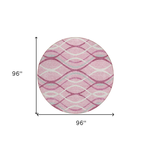 Homeroots 3' Black Gray Ivory Abstract Indoor Outdoor Area Rug - Stylish, Washable, And Durable For Any Space 8' Round Polyester 585294