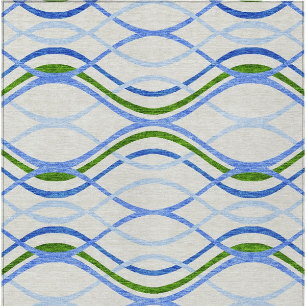 Homeroots 3' Black Gray Ivory Abstract Indoor Outdoor Area Rug - Stylish, Washable, And Durable For Any Space 8' X 10' Polyester 585301