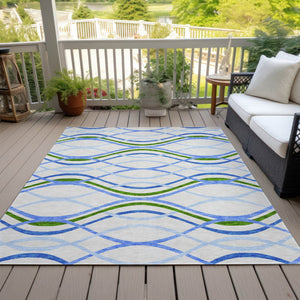 Homeroots 3' Black Gray Ivory Abstract Indoor Outdoor Area Rug - Stylish, Washable, And Durable For Any Space 8' X 10' Polyester 585301