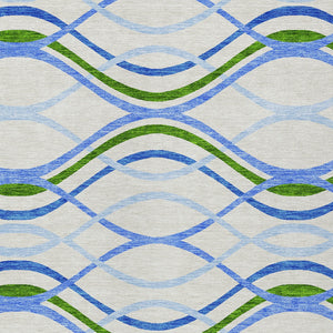 Homeroots 3' Black Gray Ivory Abstract Indoor Outdoor Area Rug - Stylish, Washable, And Durable For Any Space 8' X 10' Polyester 585301