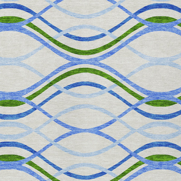 Homeroots 3' Black Gray Ivory Abstract Indoor Outdoor Area Rug - Stylish, Washable, And Durable For Any Space 8' X 10' Polyester 585301