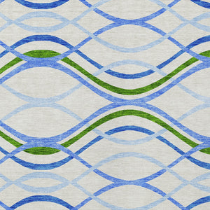 Homeroots 3' Black Gray Ivory Abstract Indoor Outdoor Area Rug - Stylish, Washable, And Durable For Any Space 9' X 12' Polyester 585302