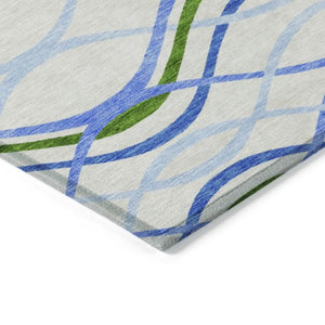 Homeroots 3' Black Gray Ivory Abstract Indoor Outdoor Area Rug - Stylish, Washable, And Durable For Any Space 10' X 14' Polyester 585303