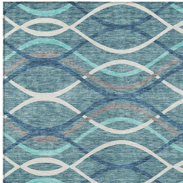 Homeroots 3' Black Gray Ivory Abstract Indoor Outdoor Area Rug - Stylish, Washable, And Durable For Any Space 3' X 5' Polyester 585304