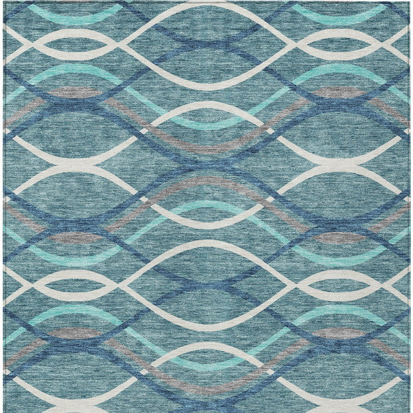 Homeroots 3' Black Gray Ivory Abstract Indoor Outdoor Area Rug - Stylish, Washable, And Durable For Any Space 5' X 8' Polyester 585305